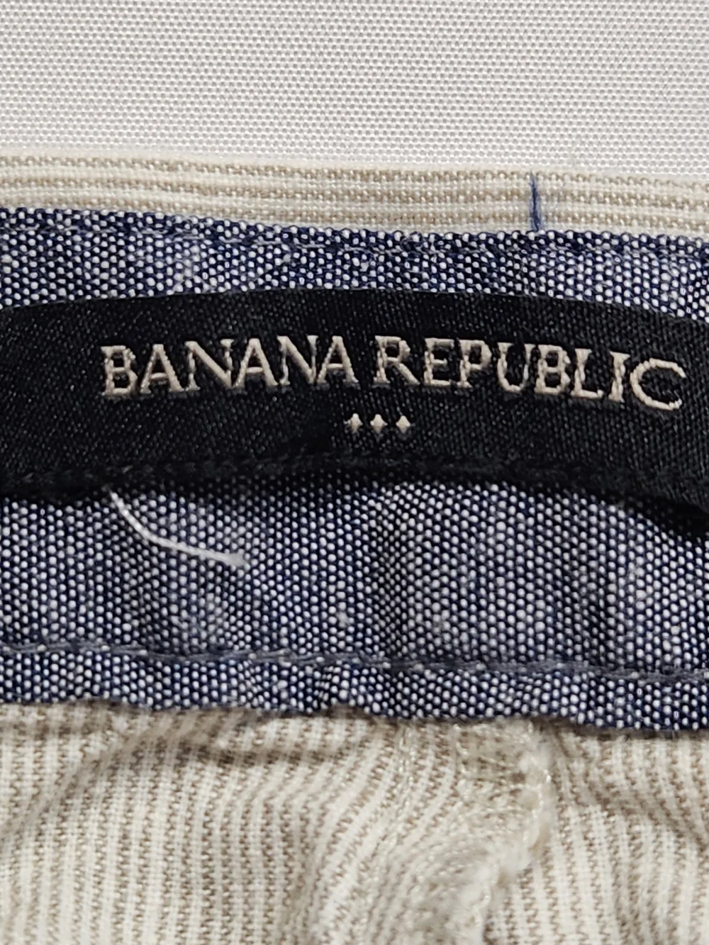 ⭐️Banana Republic Linen Blend Chino Shorts Striped 34 Classic Summer Beach